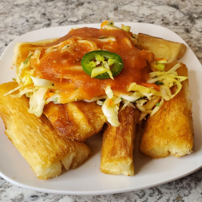 Entrada Yuquita Frita con Hogao