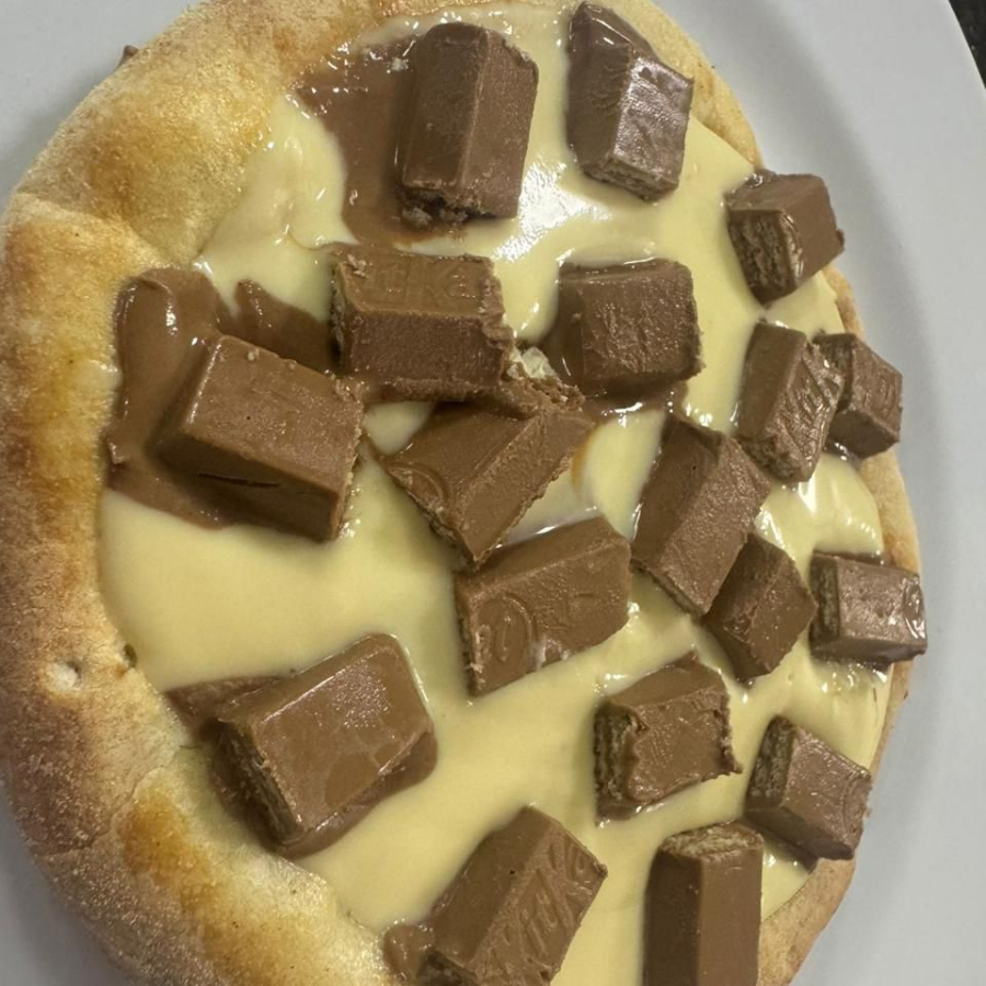 Chocolate branco coberto com Kitkat