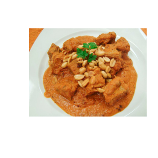 Comida Bistec de Cerdo Encacahuatado