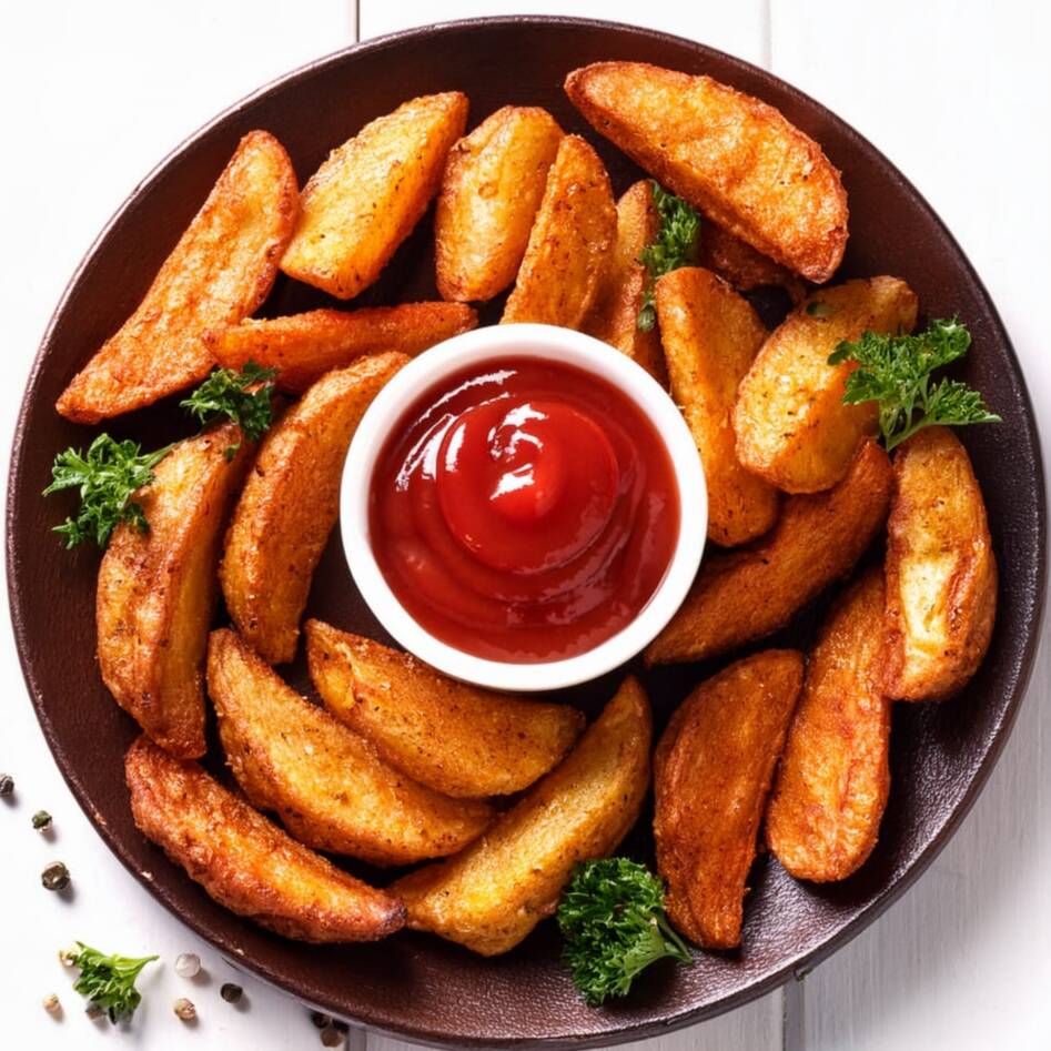 1/2 kg Papas Gajo + toppings + ranch + quezo