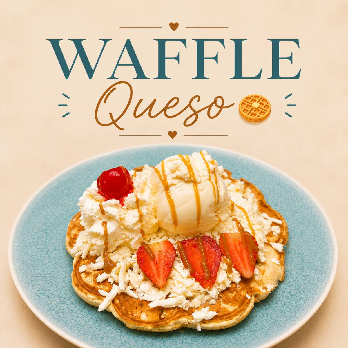 Waffle de queso