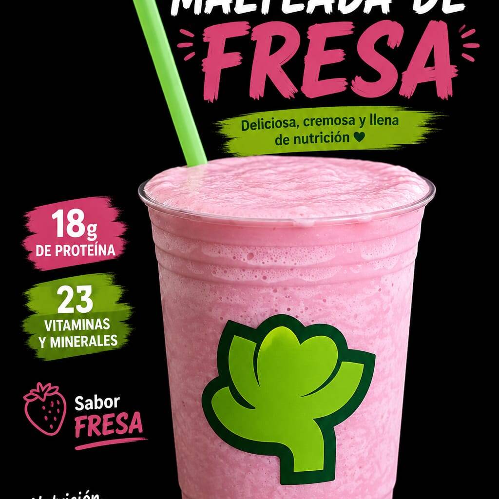 Malteada de Fresa.