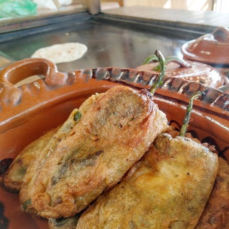 Taco de Chile Relleno de Queso