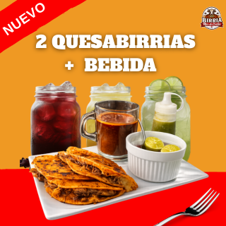 2 Quesabirrias + Bebida
