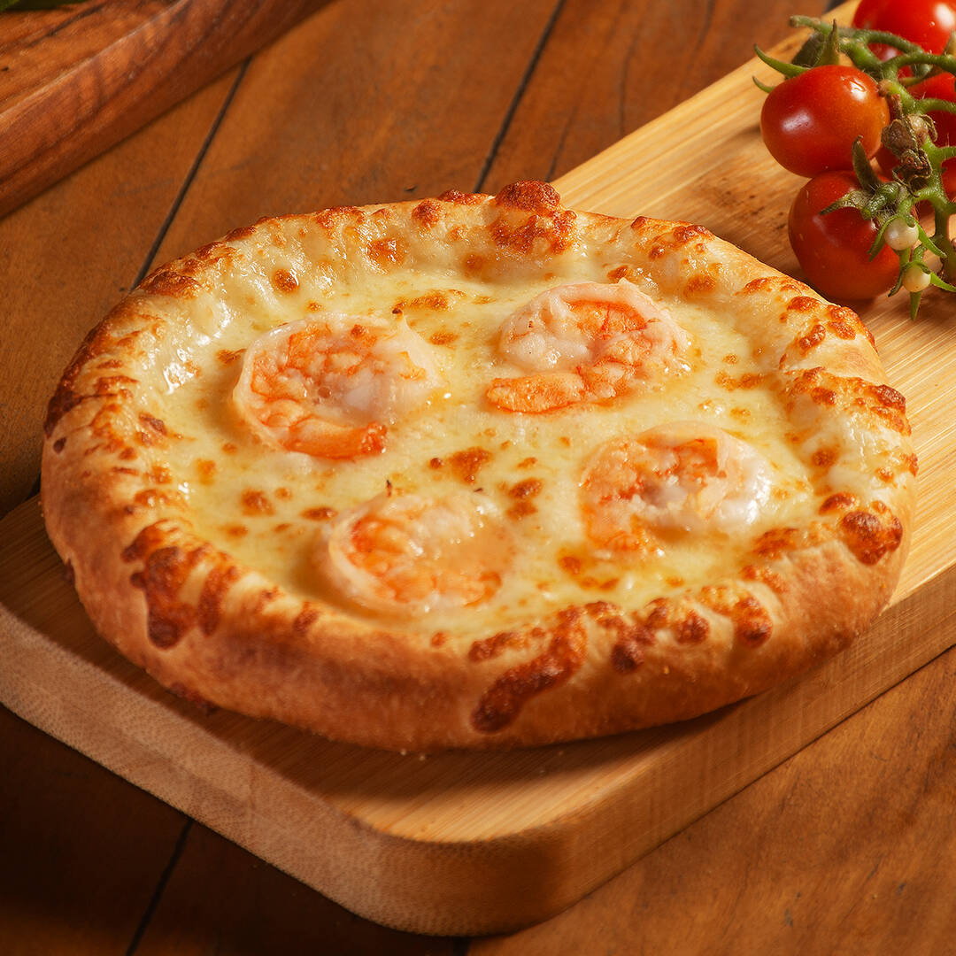 Muçarela, Camarão Ao Alho E Oleo