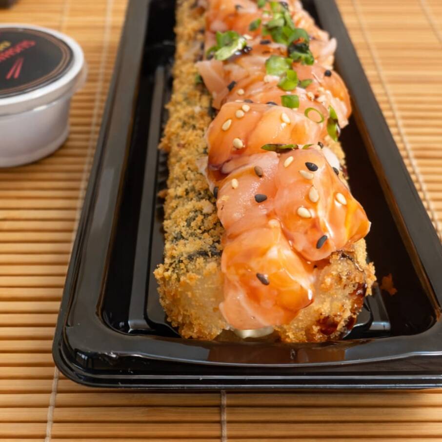 Dog de salmão com cream cheese