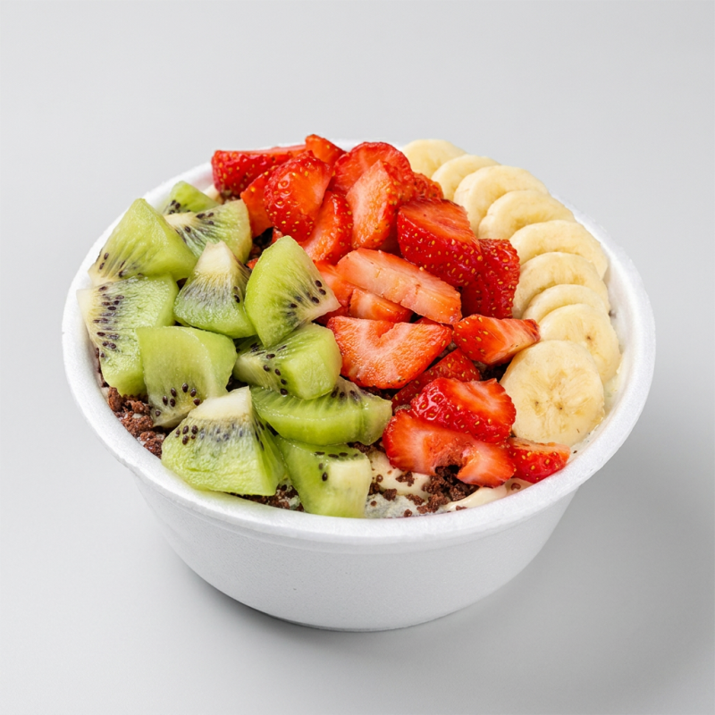 Pote de 500 ml com 5 acompanhamentos + 2 frutas grátis (Acompanhamentos não podem ir separados)