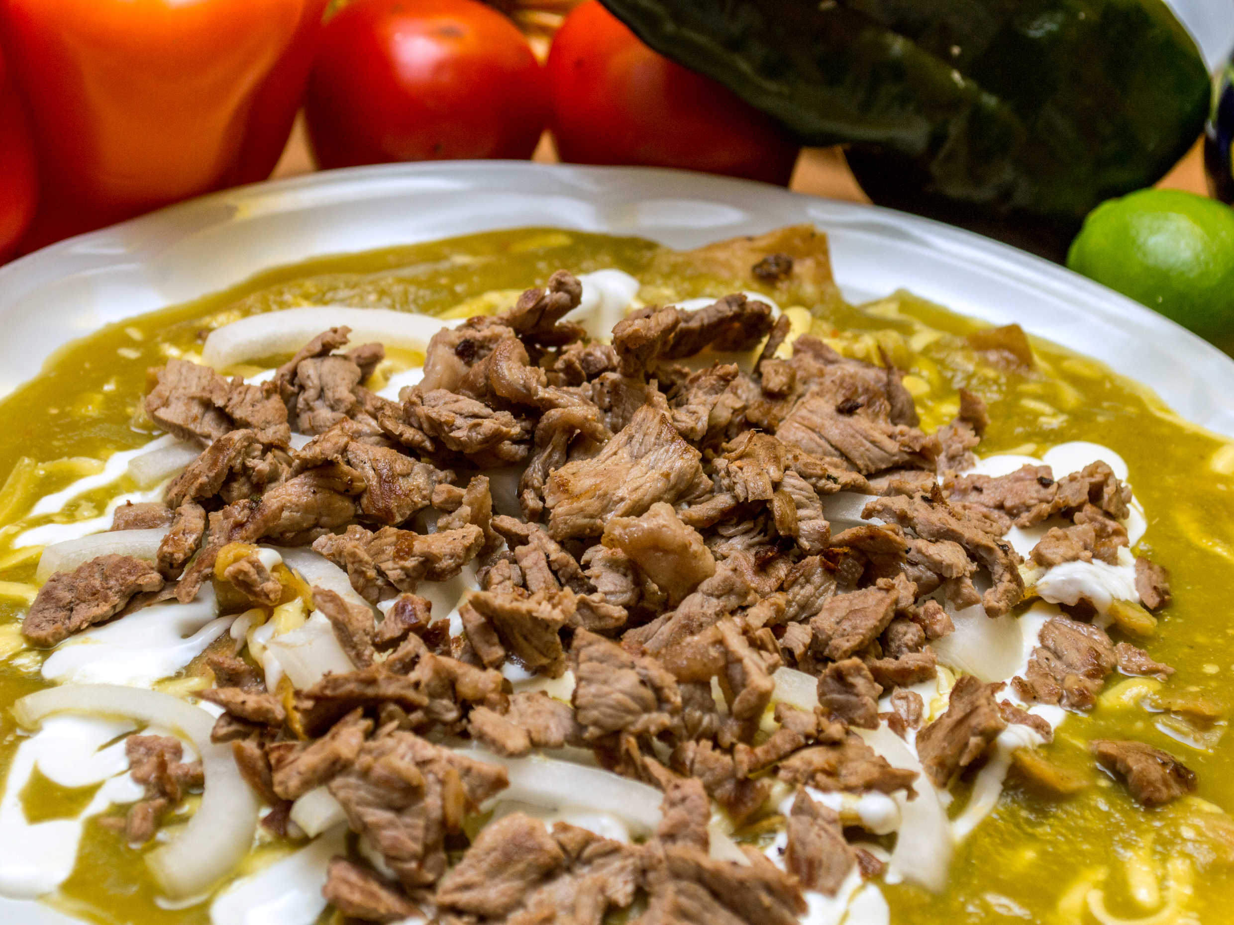 Chilaquiles con Carne Asada