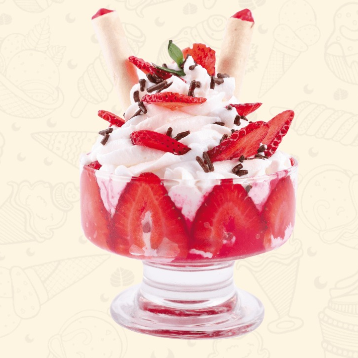Fresas con Crema y Helado 16oz