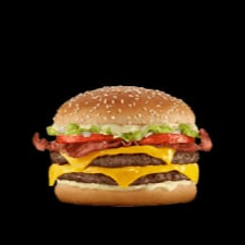 Hamburguesa doble con tocino