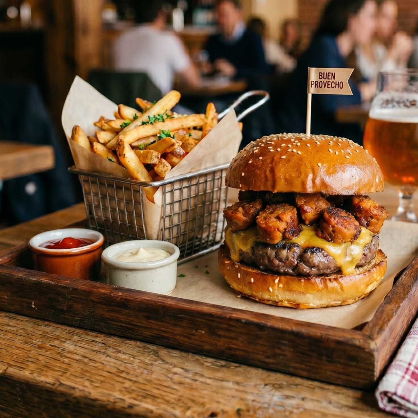 Hamburguesa con Chorizo