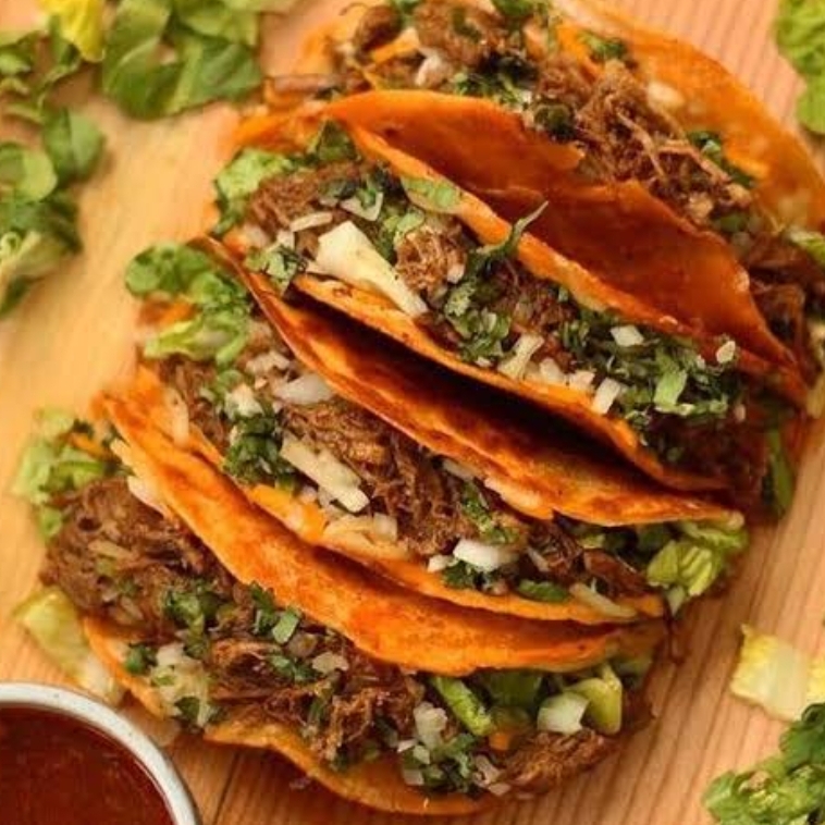 Taco dorado de birria de res
