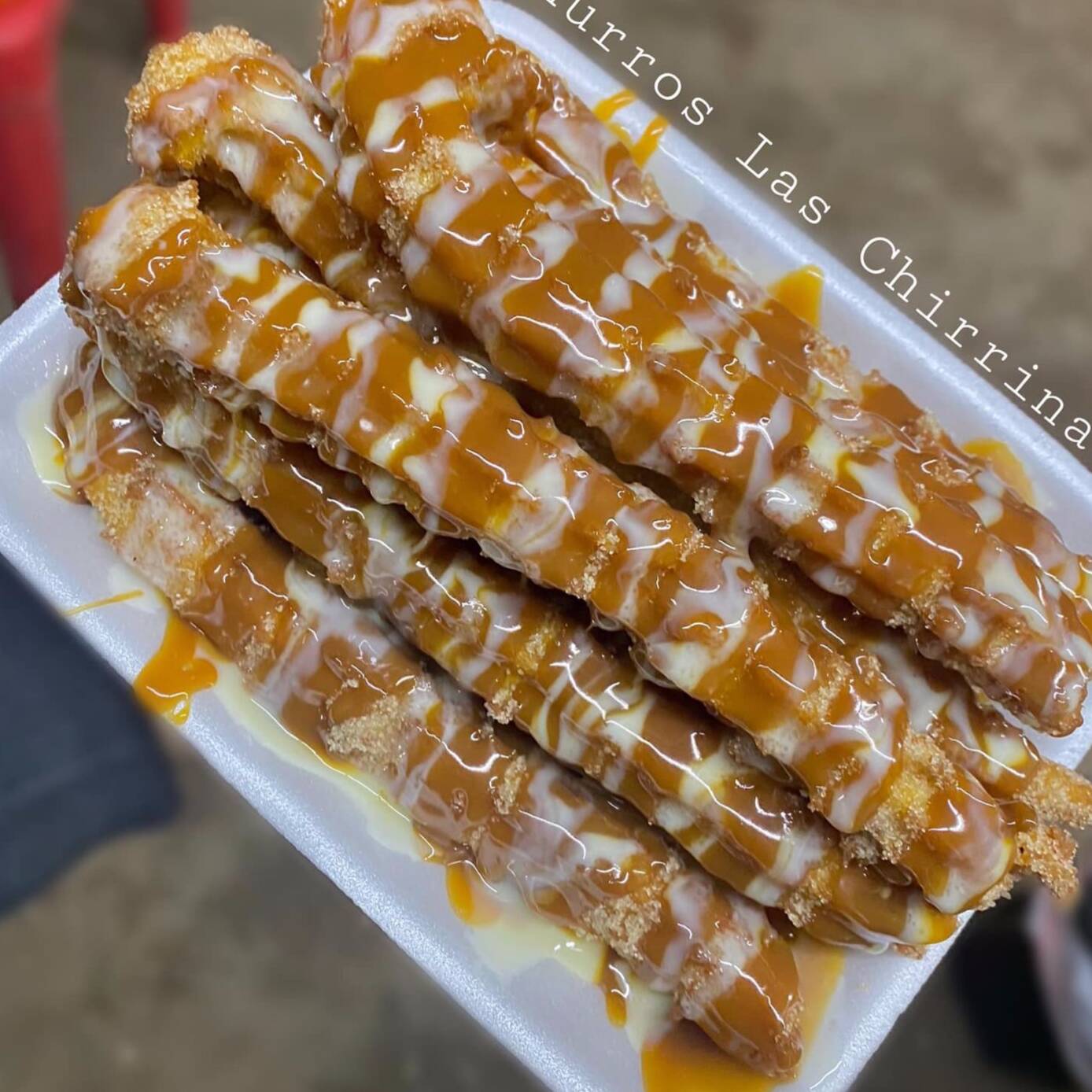 Churros con Cajeta y Lechera