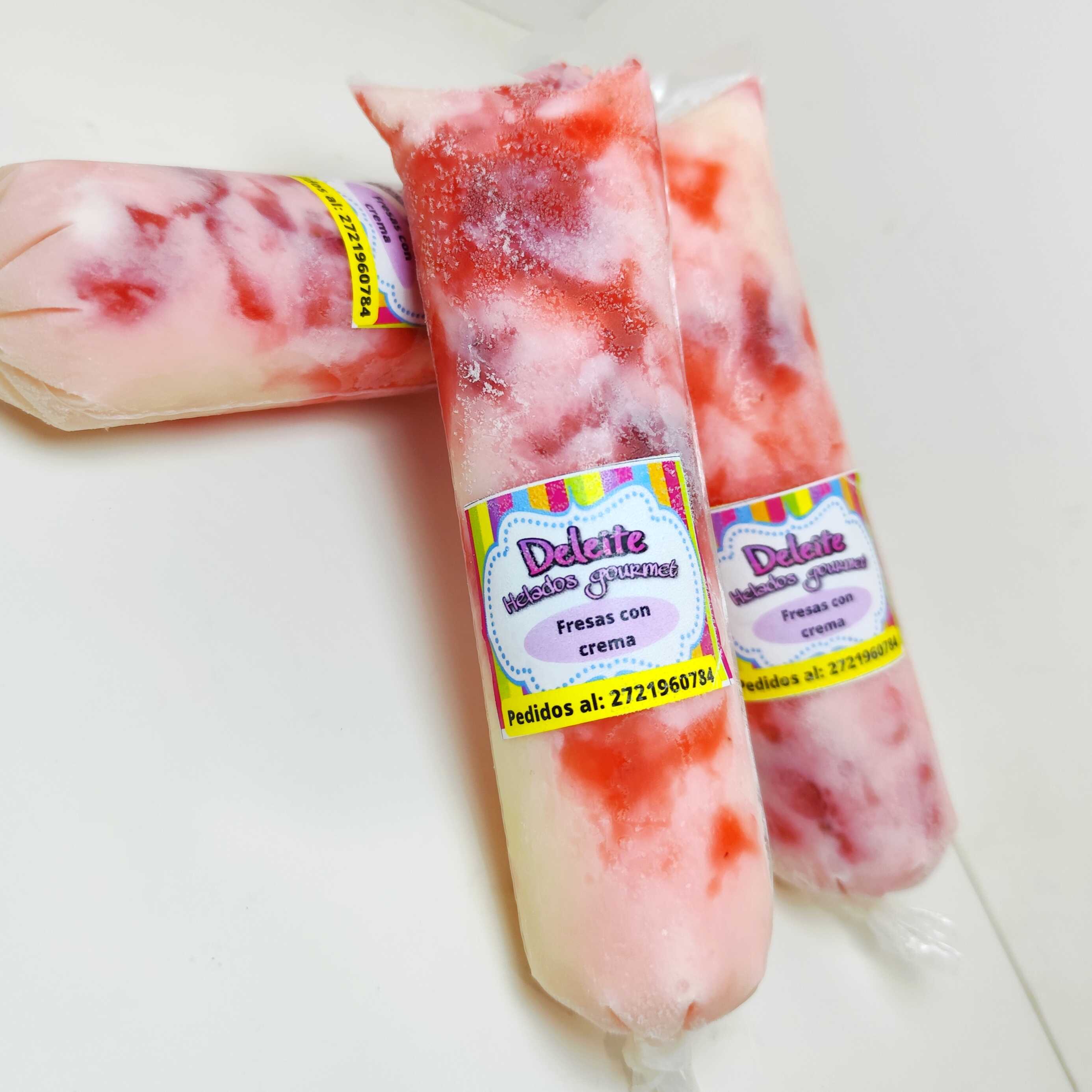 Cubito de Fresas con Crema