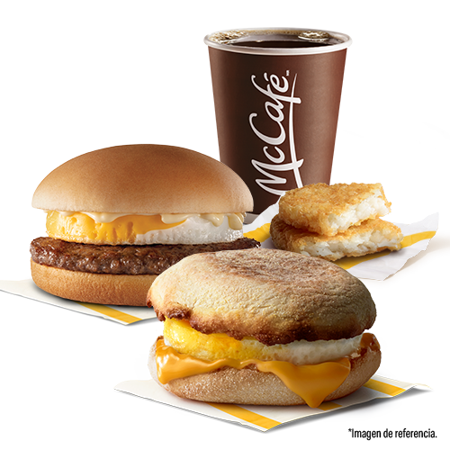 McHuevo + McMuffin Huevo y Queso + 1 Americano + 1 HashBrown
