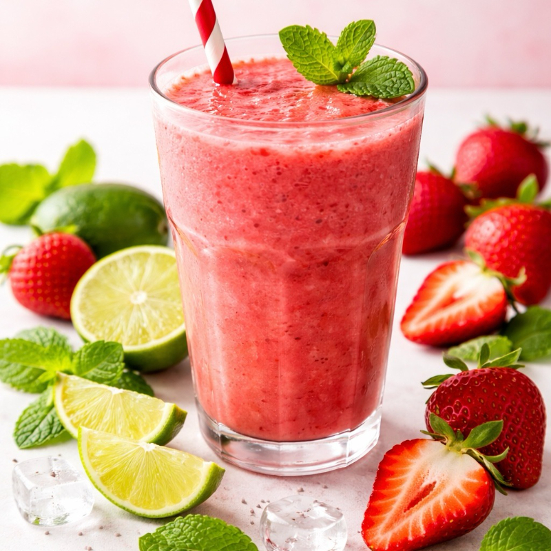 Jugo Fresa con Menta