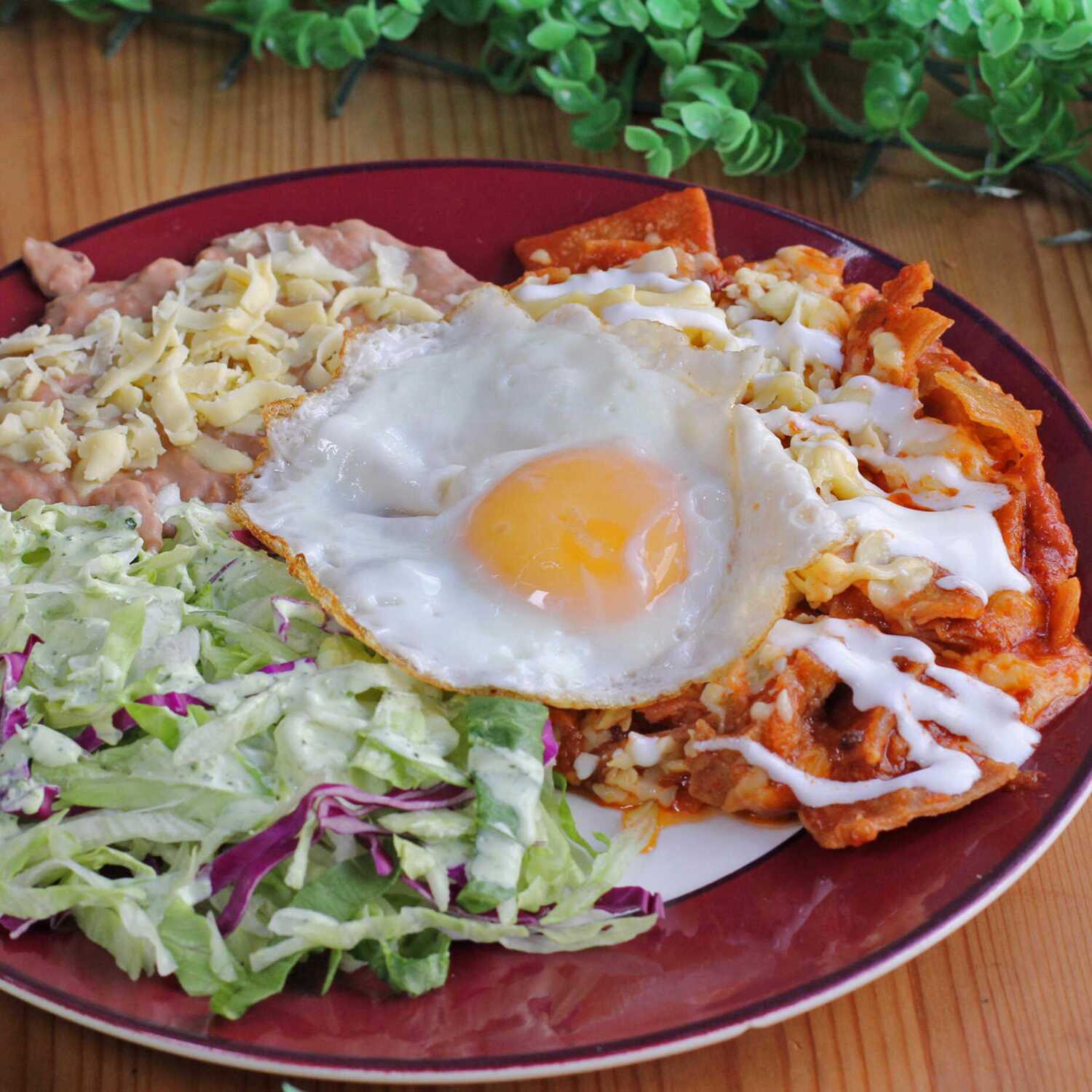 Chilaquiles Rojos o Verdes para 1 persona