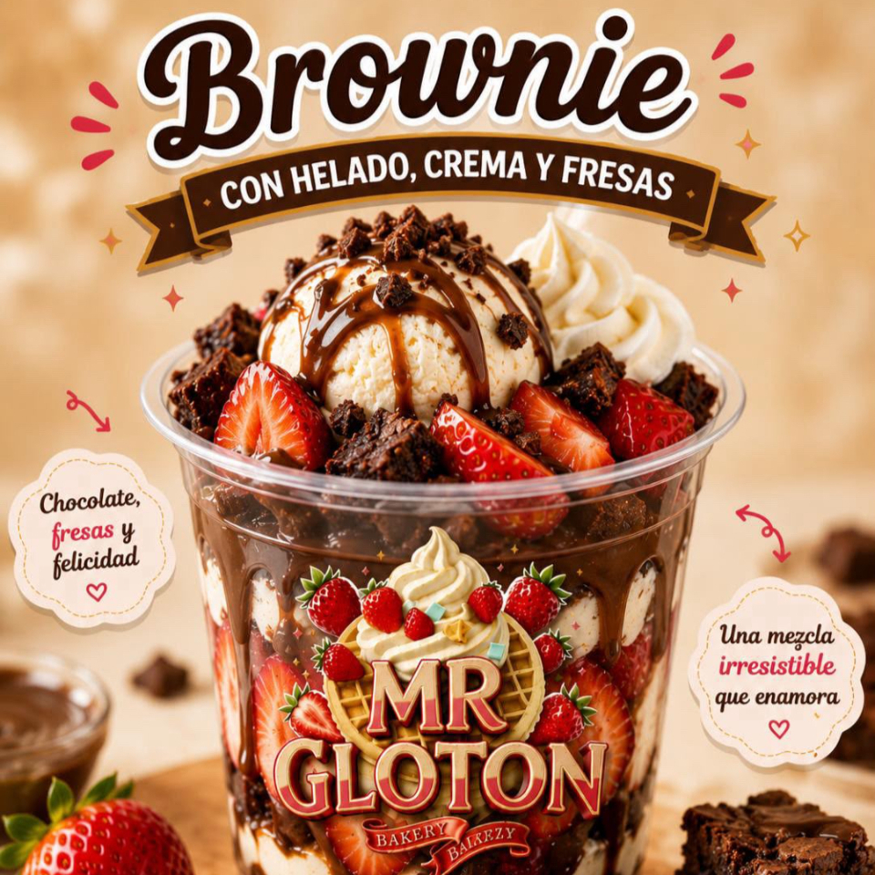 Brownie con Helado