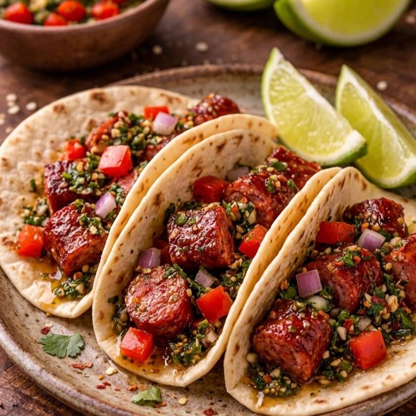 Orden de 3 Tacos de Chorizo Argentino