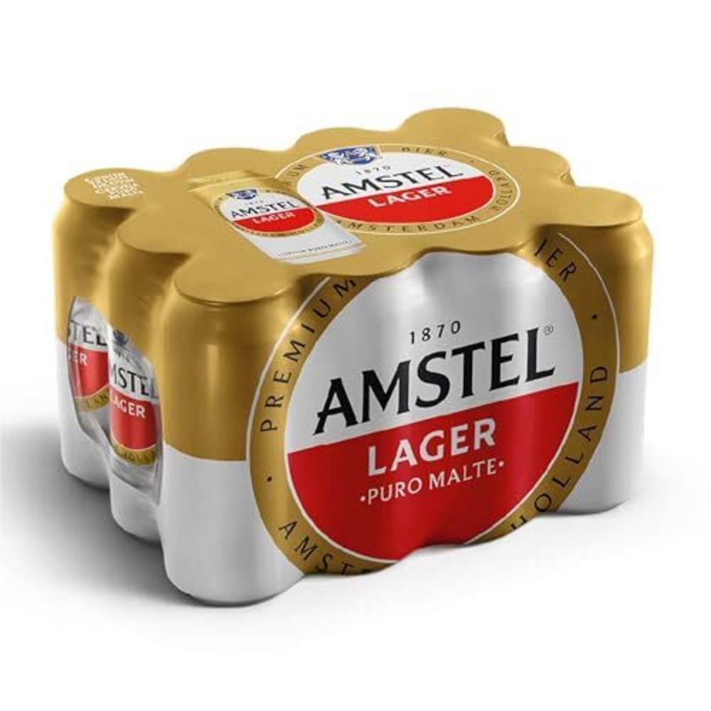 Amstel Cerveja Lager Lata 473ml - Pack com 12 Unidades