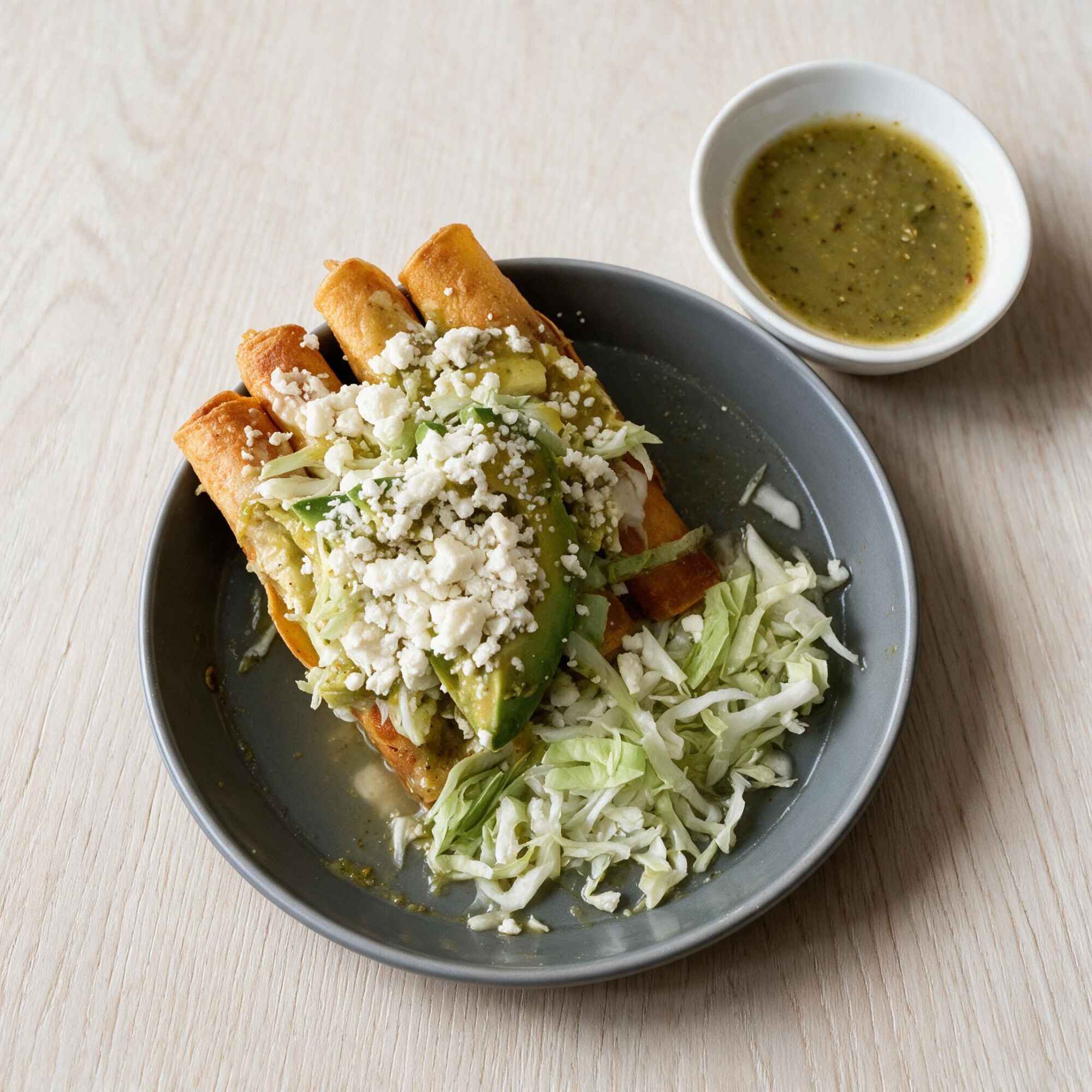 Tacos Dorados de jamón con queso