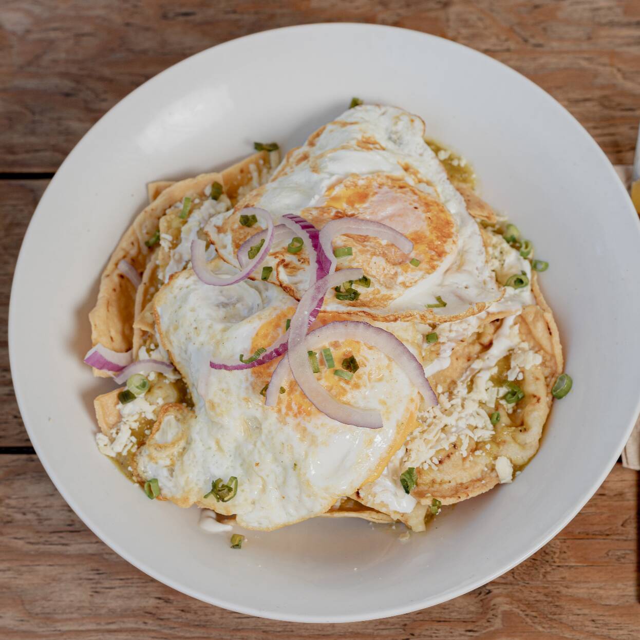 Chilaquiles con huevo