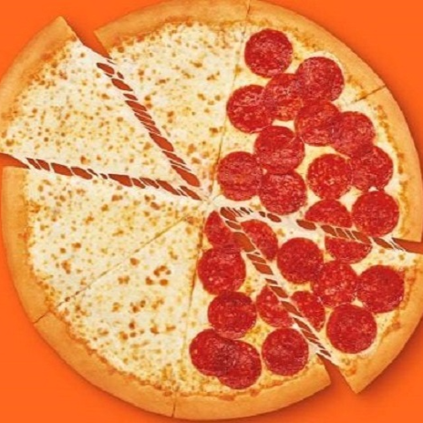 Mitad Extra Pepperoni y Mitad Queso Mozarella