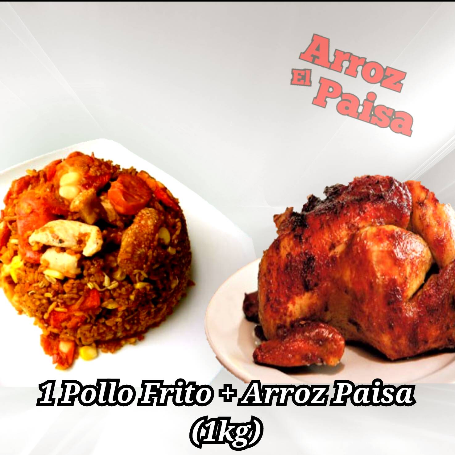 1 Pollo Frito + Arroz Paisa (1kg)