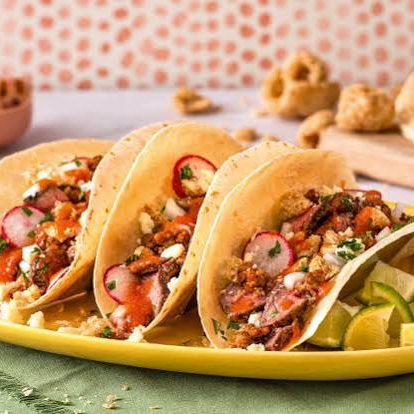 Taco Carne Asada con Chorizo