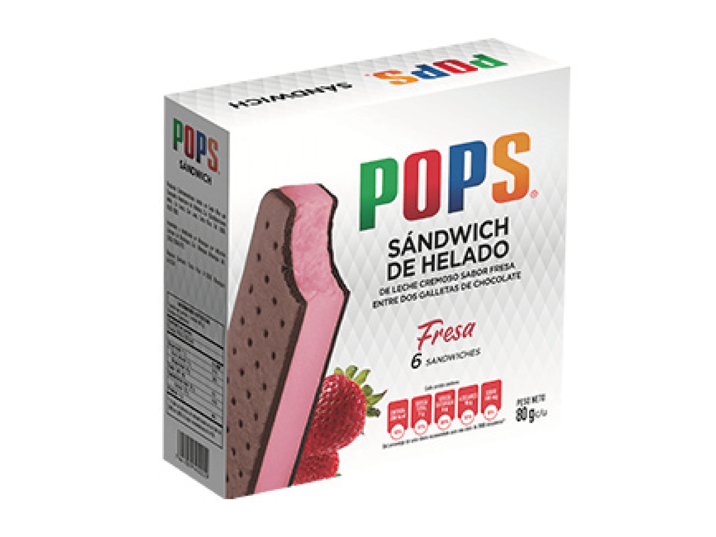 Caja Sándwich Helado Vainilla 6UN