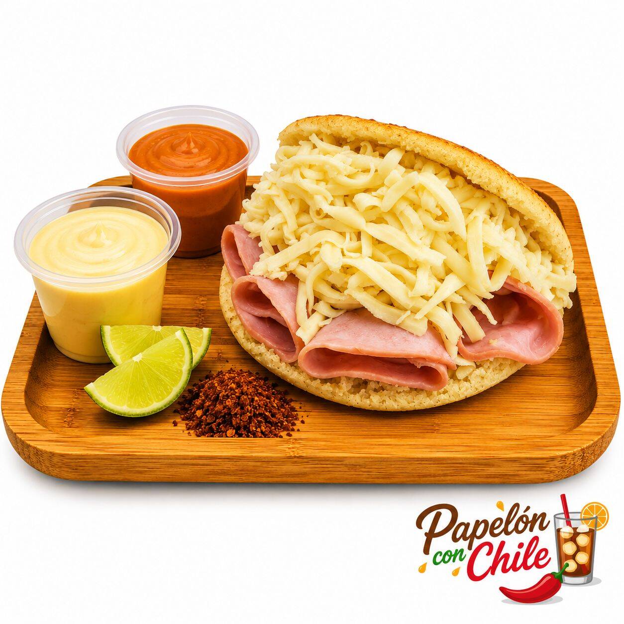 Arepa de Jamón y Queso Gouda