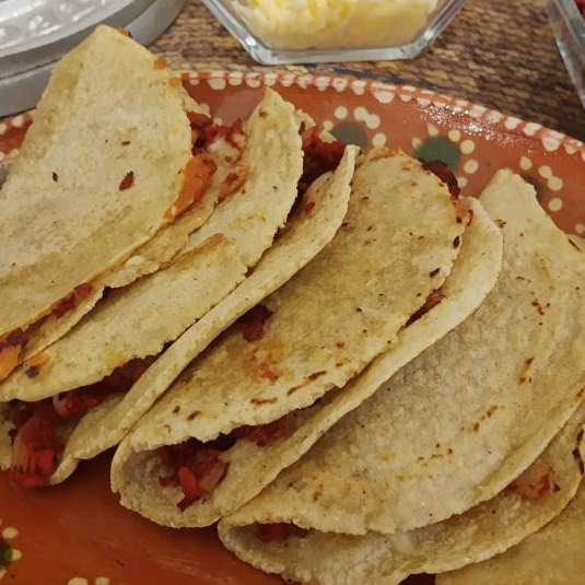 Quesadilla de papas con chorizo
