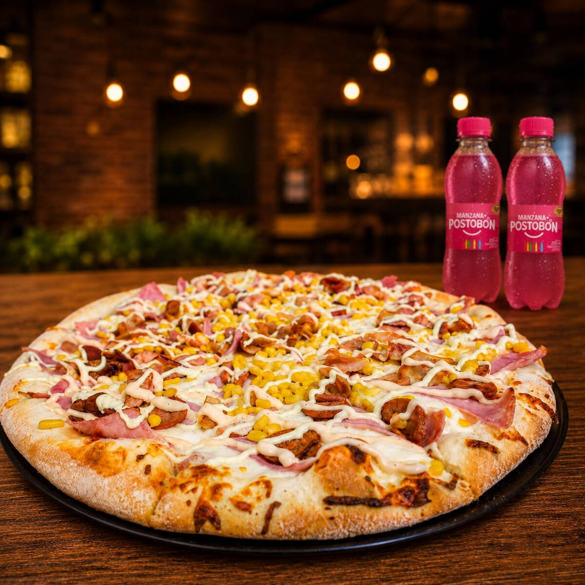 Combo para 2: 1 Pizza Mediana + 2 Gaseosas 250 ml⭐