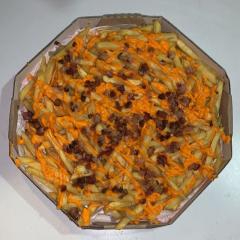 Deliciosas Batatas Fritas Com Cheddar & Bacon