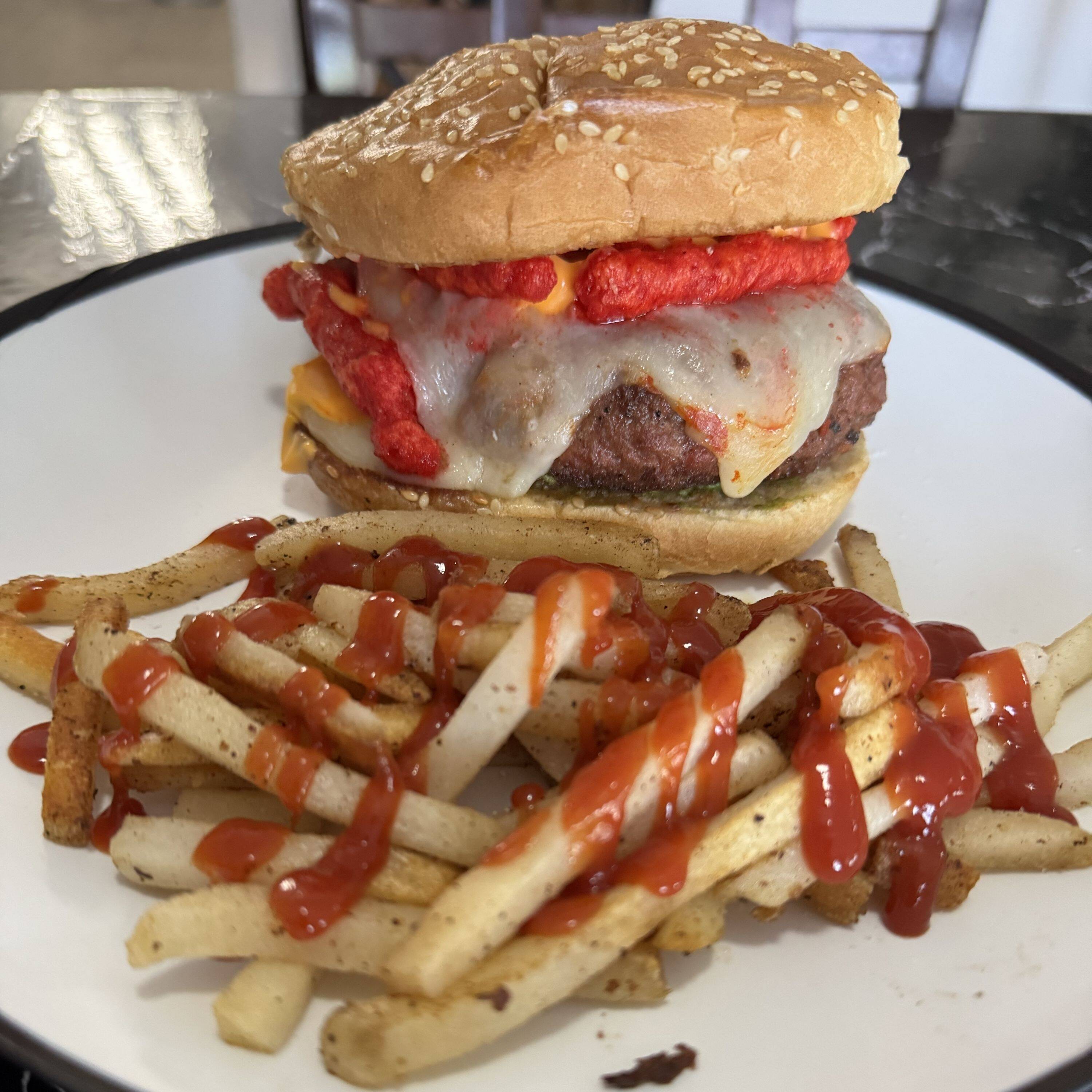 Javi burger flamming