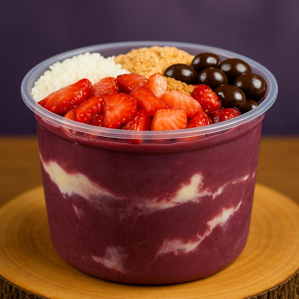 O melhor açaí da região, escolha seu saber favorito e seus complementos  *Não enviamos complementos separadamente.