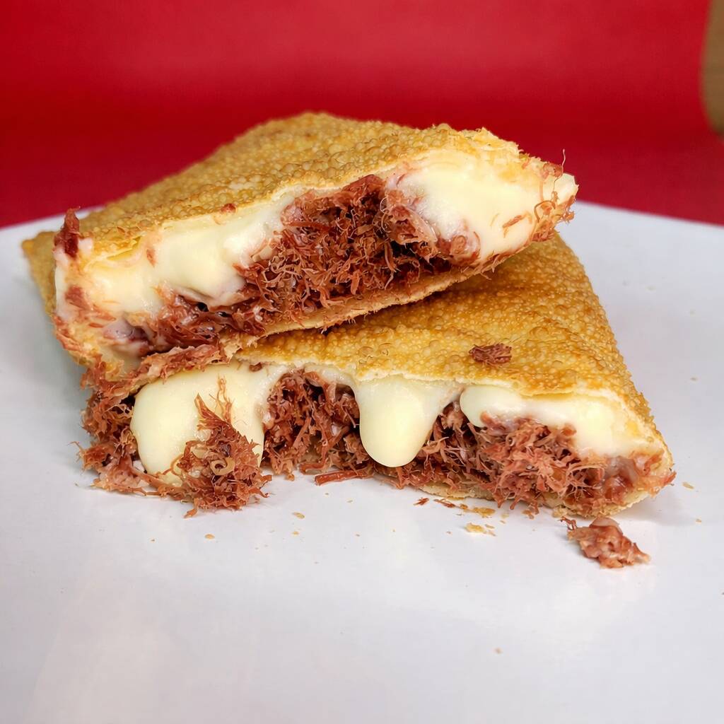 Carne seca com queijo minas