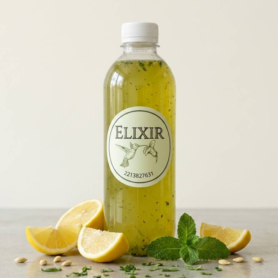 Agua Artesanal de Limón con Hierbabuena (500ml)