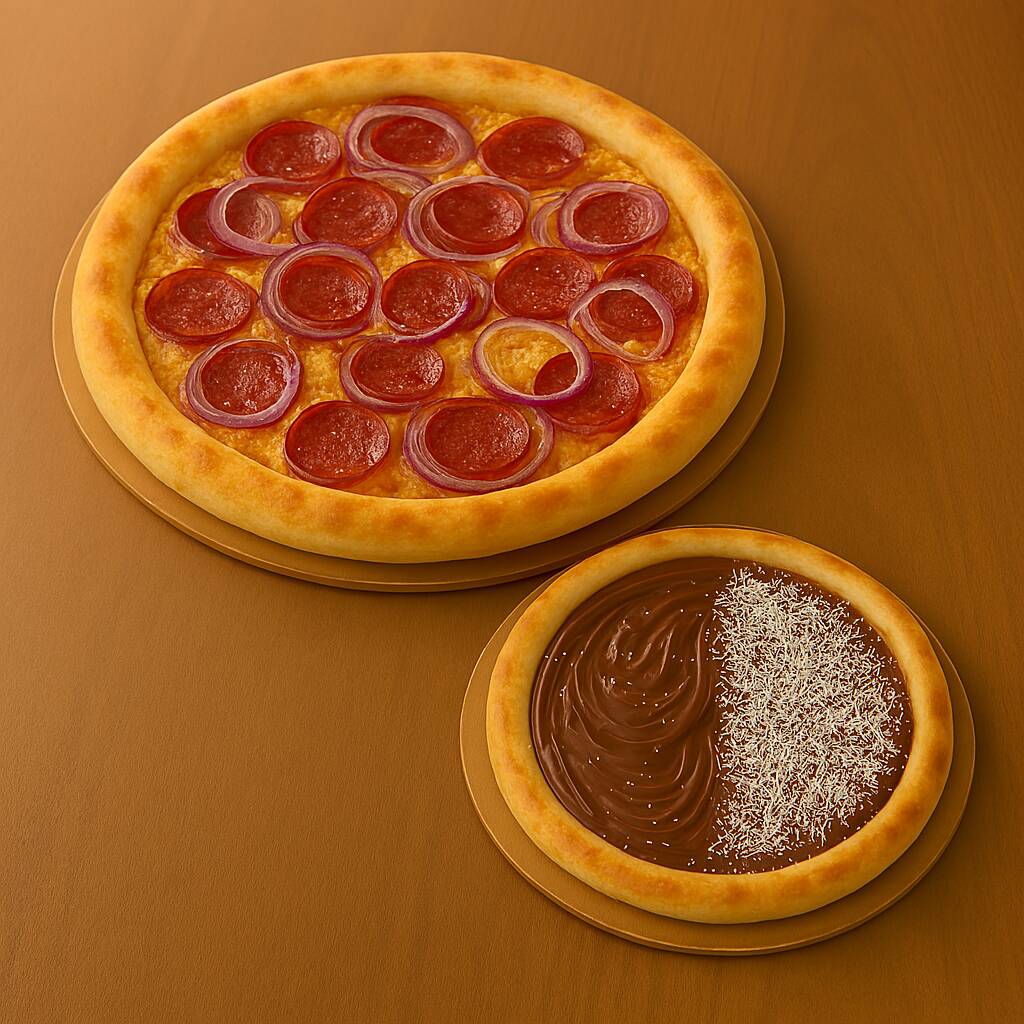 Uma grande e uma mini doce por 123