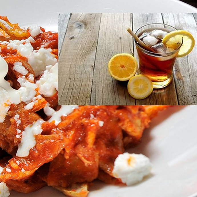 Chilaquiles Rojos + Té Negro