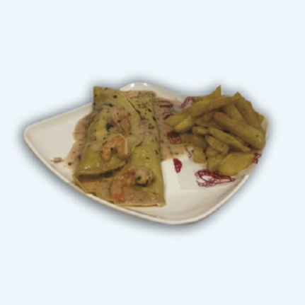 Crepe de Ceviche de Camarón