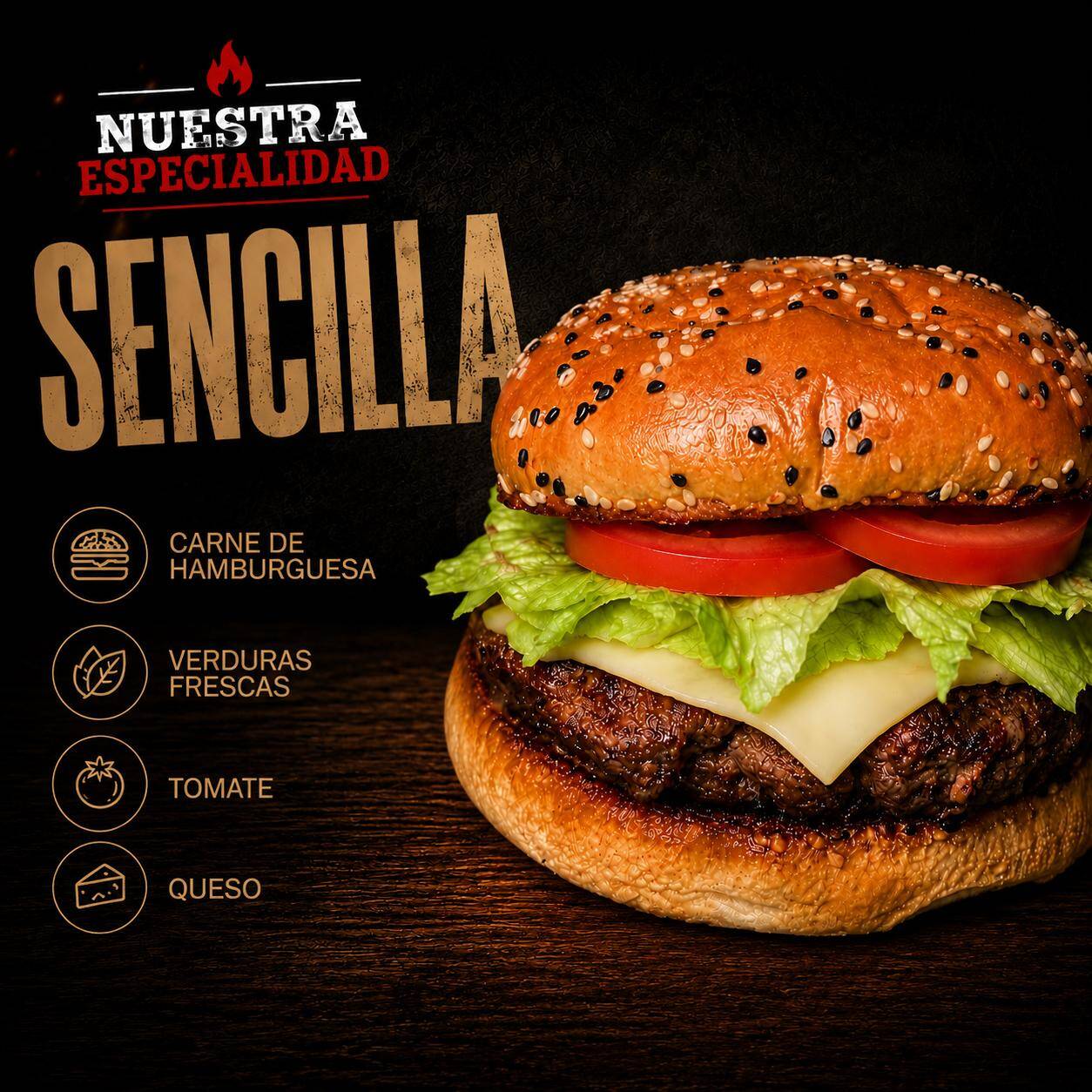Hamburguesa Sencilla