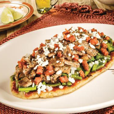 Huarache de suadero