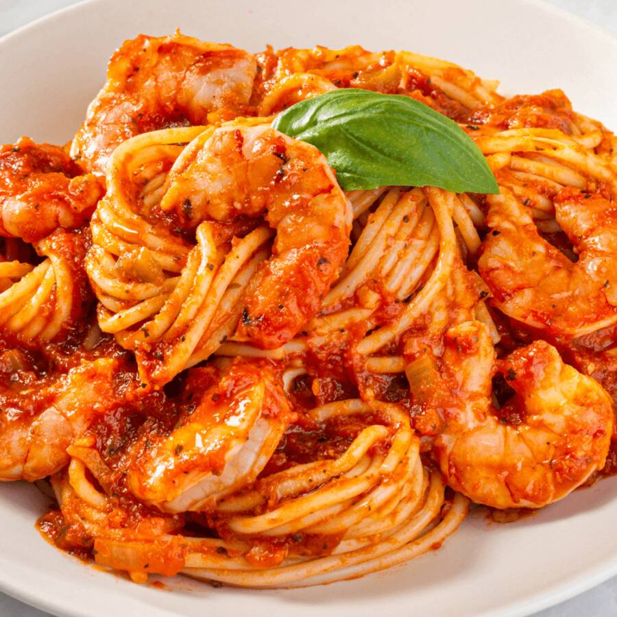 Spaghetti Bolognesa con Camarón