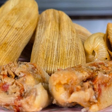 Tamal de Chicharrón Prensado.