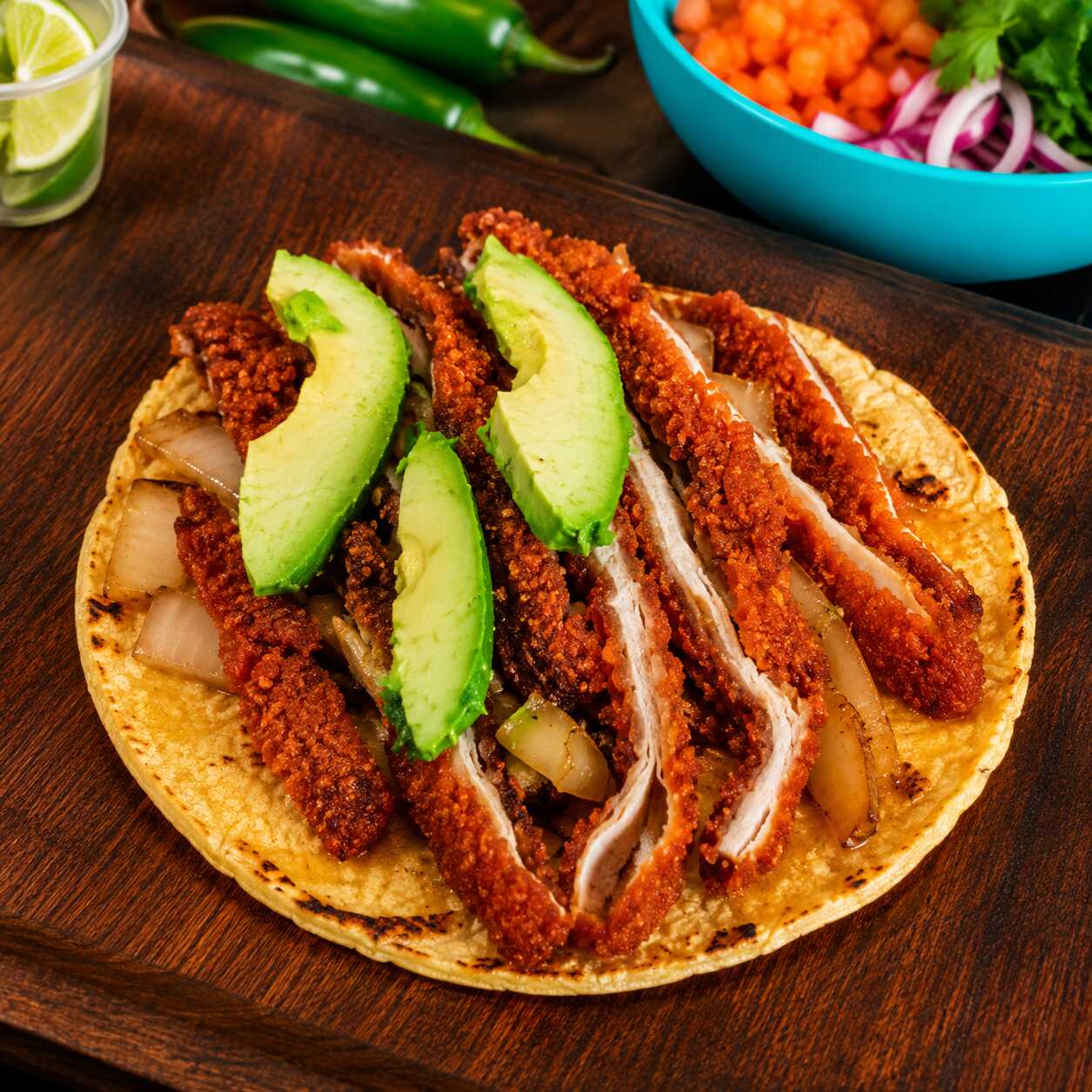 Taco de Milanesa de Pollo