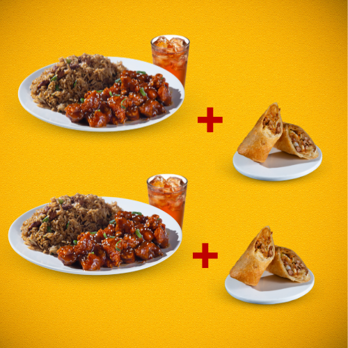 Promo 2 Paquetes 1 + Rollo Oriental de Pollo