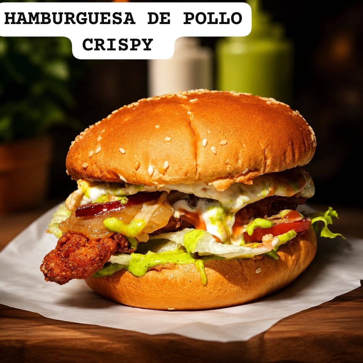 HAMBURGUESA POLLO CRISPY