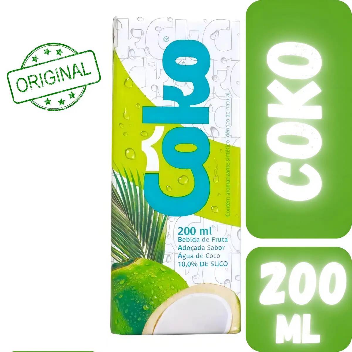 Gelo Saborizado Côko Sabor Coco 200 Ml.