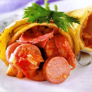 Crepa Especial Salchicha con Queso